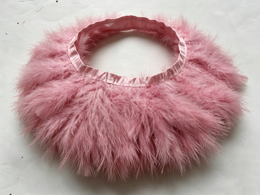 Feather Trim Marabou - 2 meter/lot huidroze en babyroze pluizige