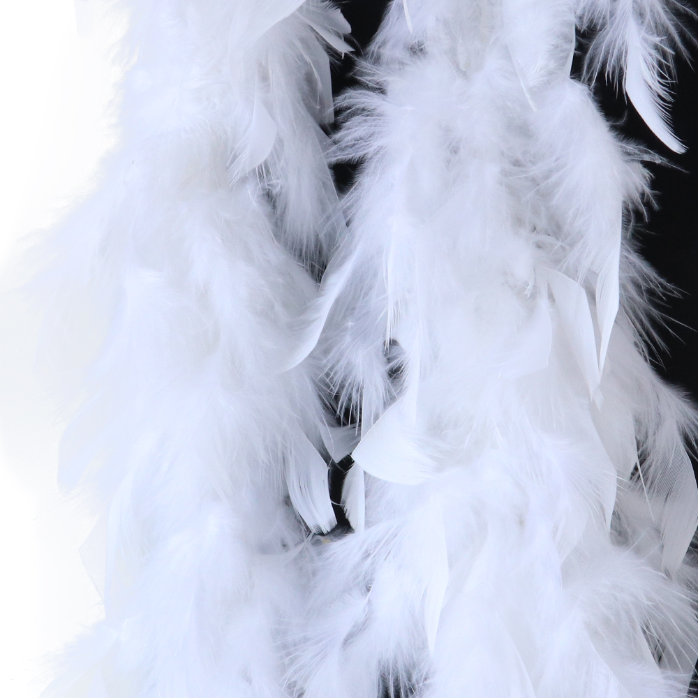 Feather Trim Marabou - 2 yards pluizige witte veren boa