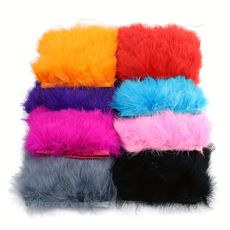 Feather Trim Marabou - Pluizige kalkoenveren trim franje lint 8-10cm