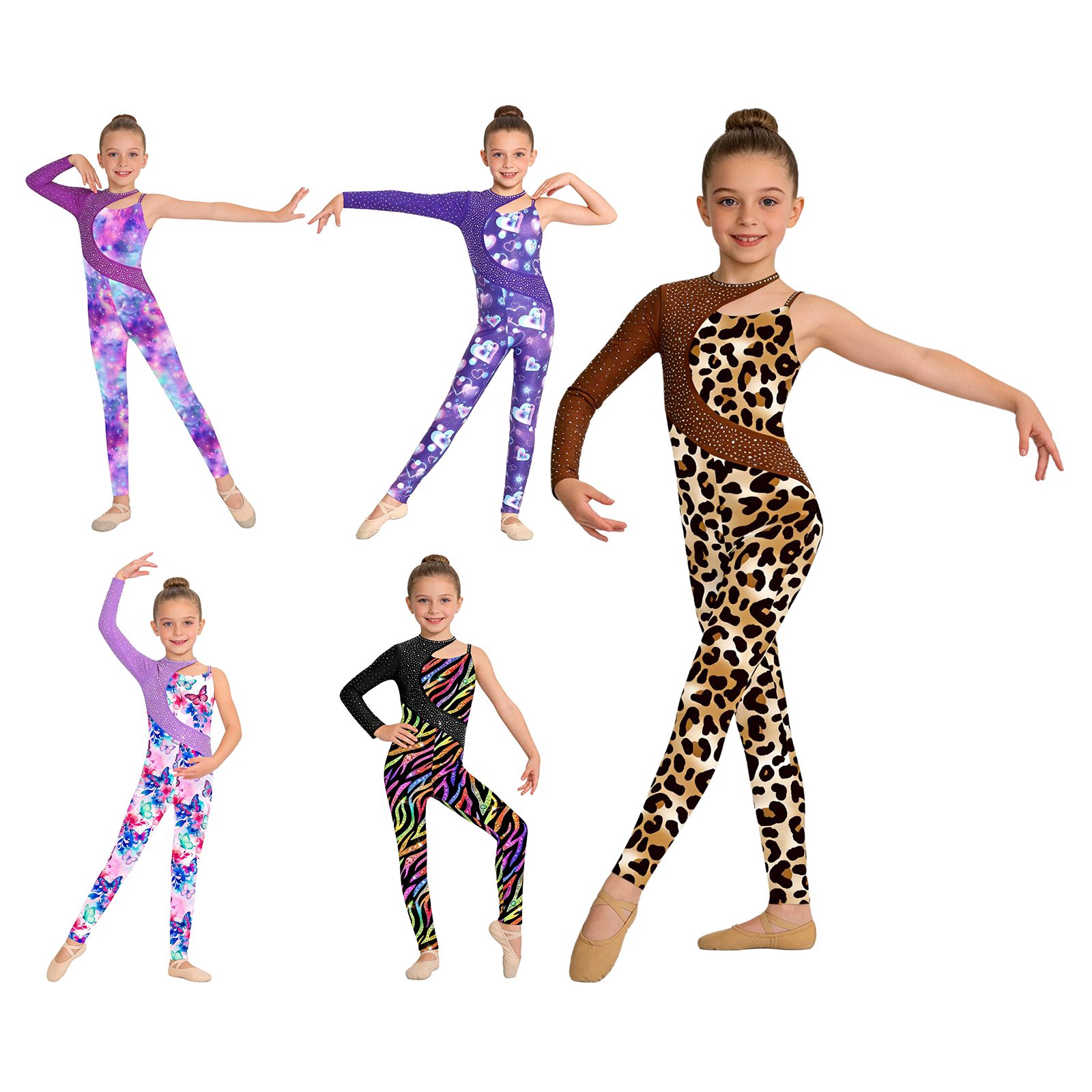 Rhinestone Banding Trim - Kinderen Meisjes Gymnastiek Ballet Danstraining Prestatie