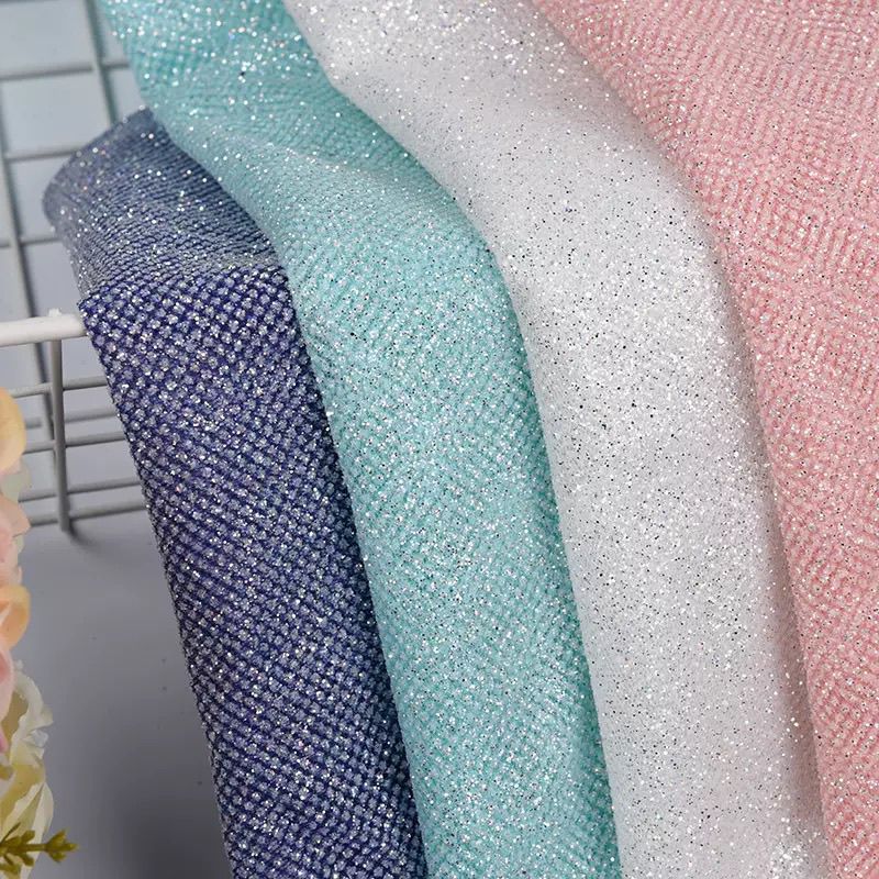 Crystal Mesh Fabric - Glitter Sequin Mesh-stof voor doe-het-zelf naaien,