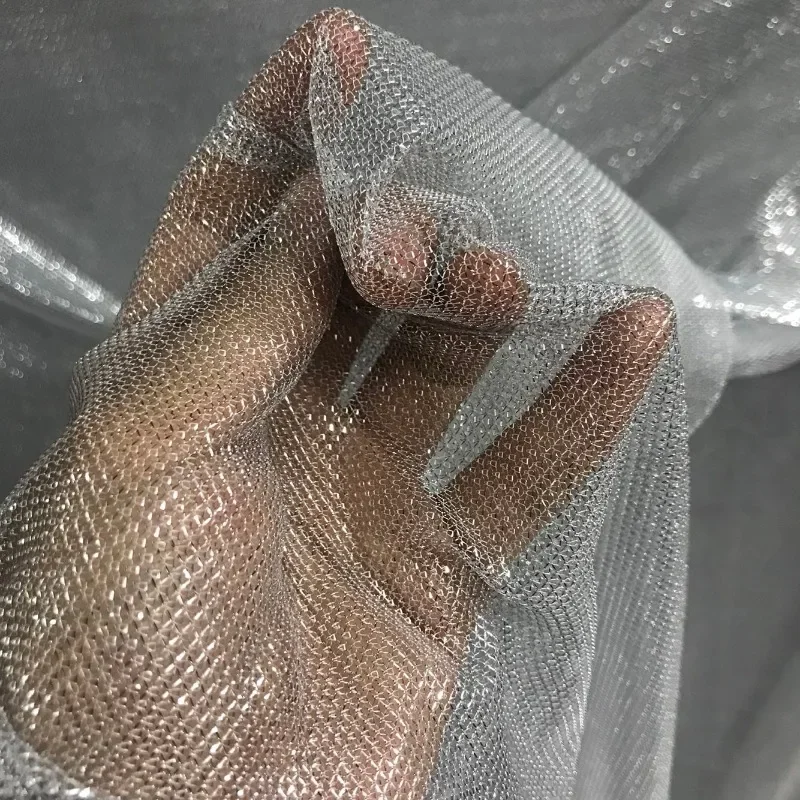 Crystal Mesh Fabric - Mesh Elastische Stof Glanzend Lichtgewicht Klein
