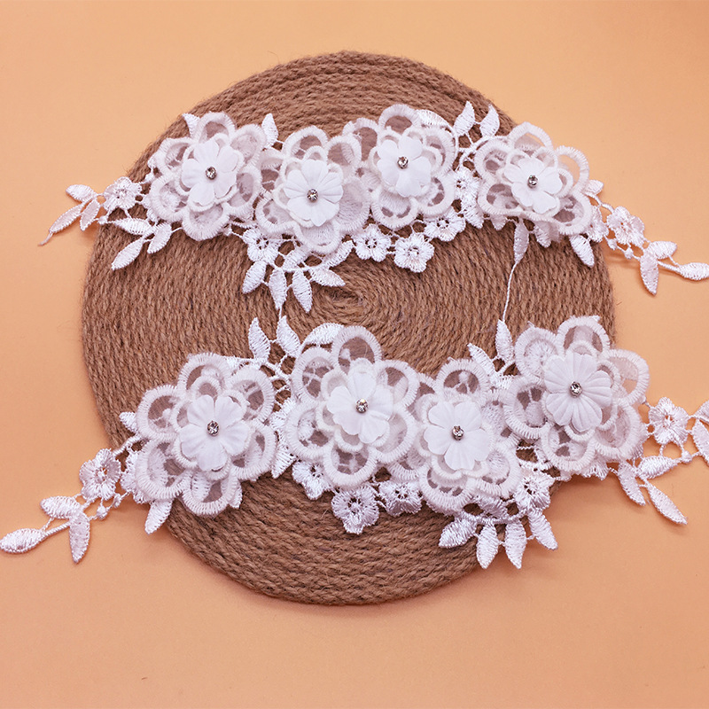 Applique Patch Flower - 2 Paren/partij Mesh Modieuze Kostuum Bloem