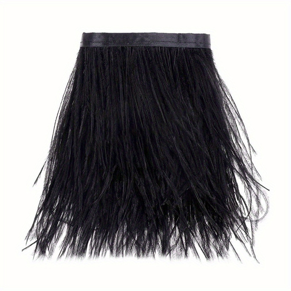 Feather Trim Marabou - 1M 8-10cm Zwarte Struisvogelveren Trim Ambachten