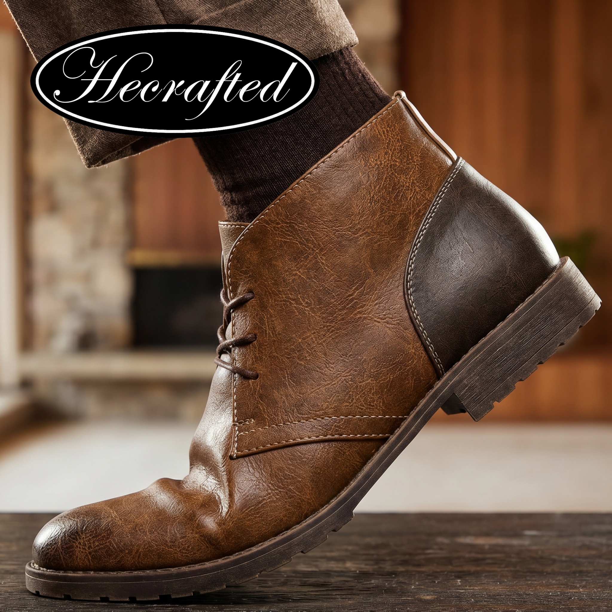 Guipure Lace Panel - Laarzen Heren Merk Retro Comfortabel Casual