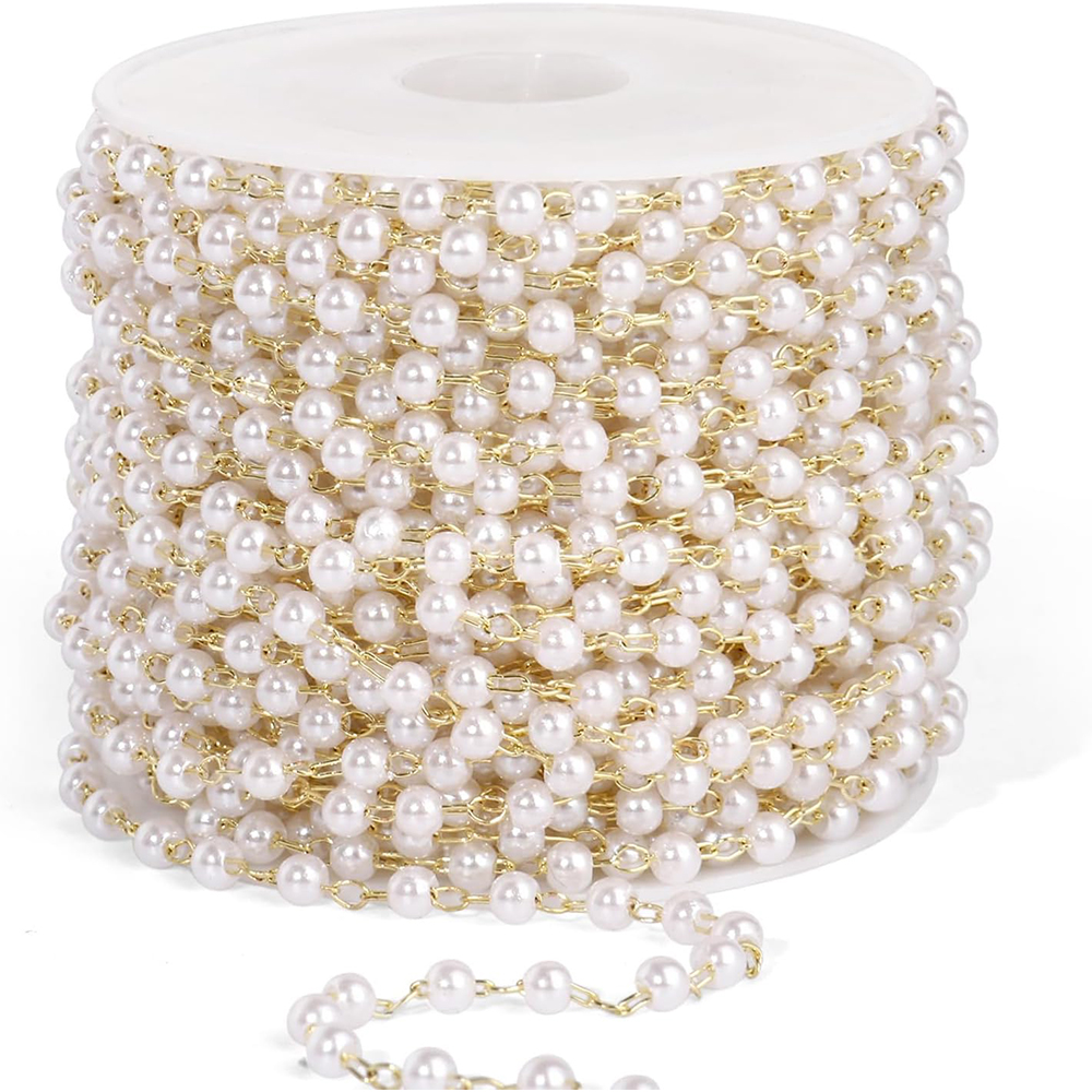Pearl Trim Chain - 20 Meter 3/4/5/6mm Faux Parels Kralen