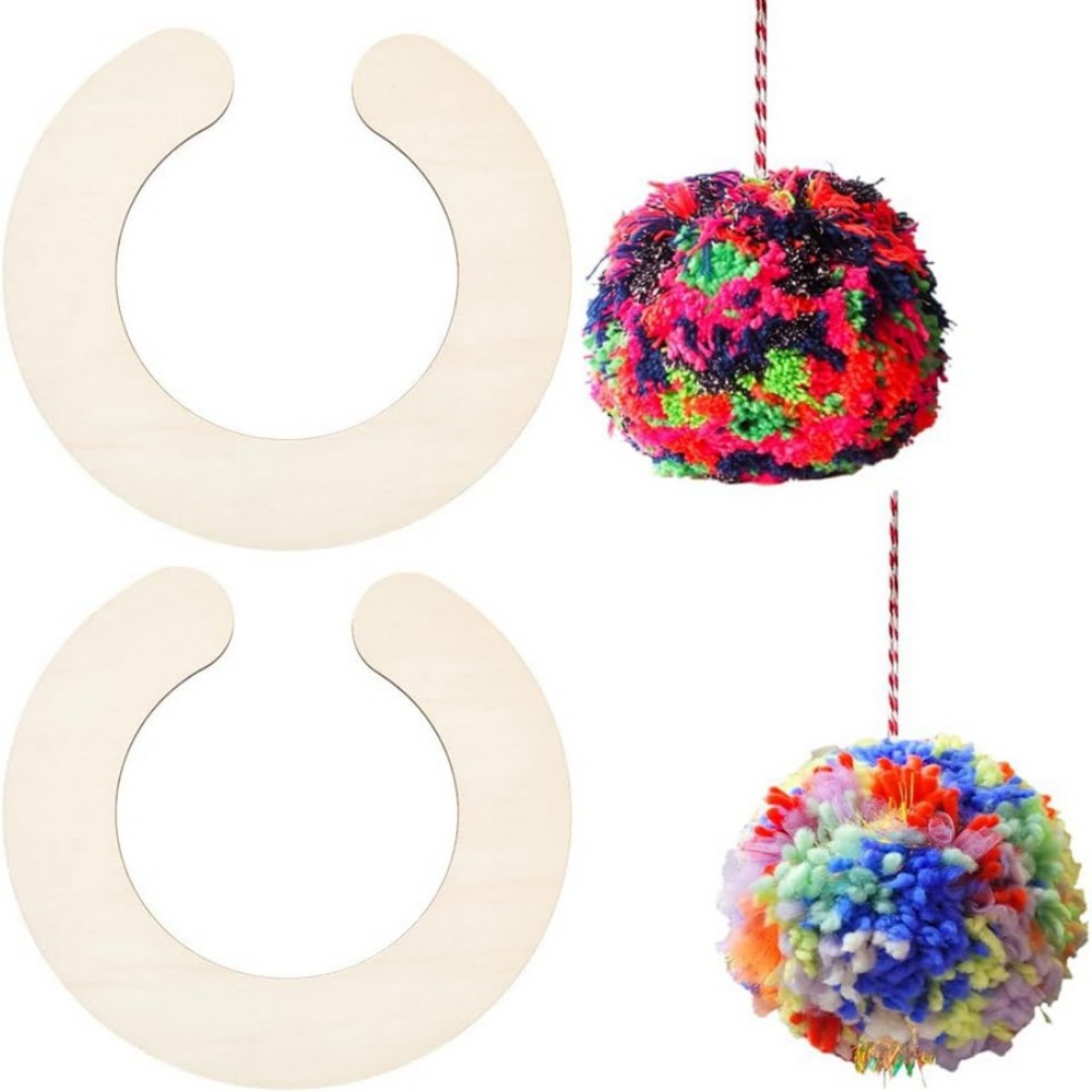Pom Pom Maker Tool - 2-delige houten Pom Pom Maker Set