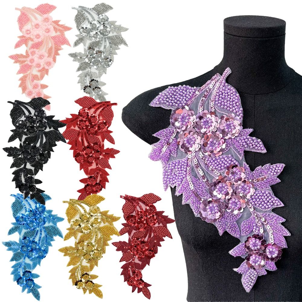 Applique Patch Flower - Mode 3D Pailletten Bloem Applicaties Borduurwerk