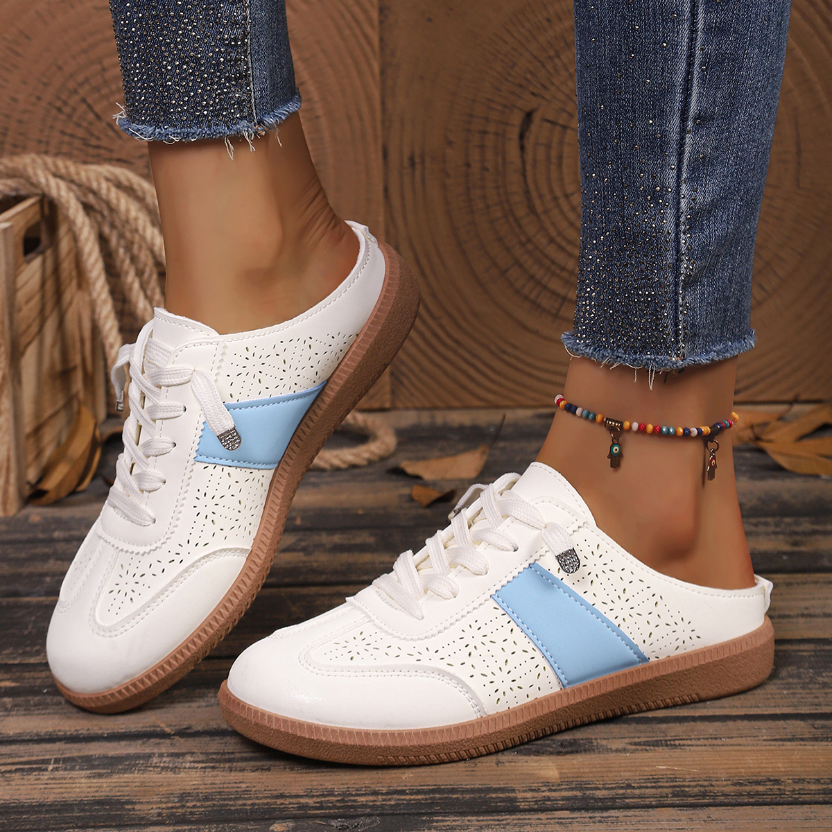 Guipure Lace Panel - Modieuze nieuwe damesstijl elegante casual pantoffels