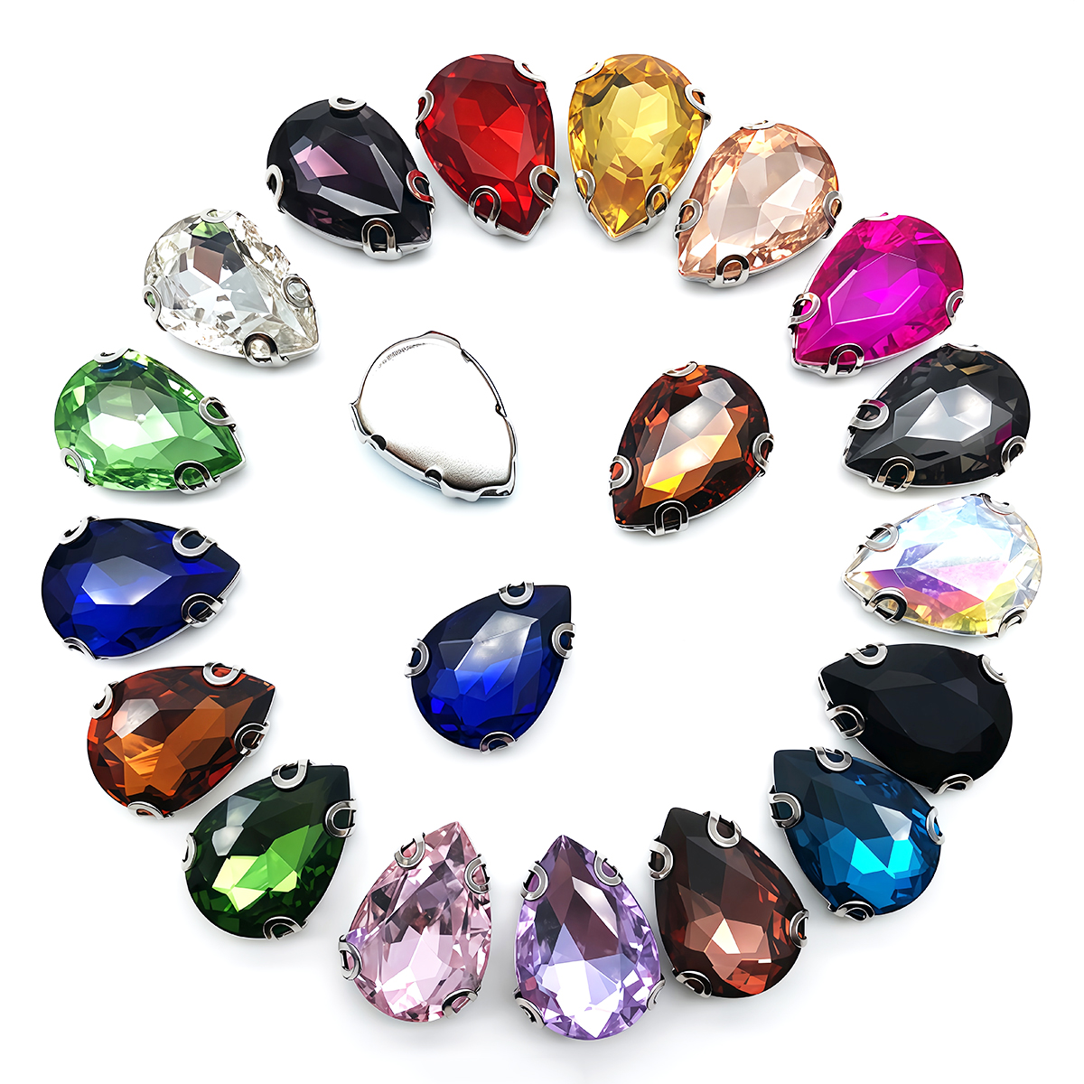 Sew On Rhinestone - Waterdruppel Kristalglas Steentjes met Klauw Marquise