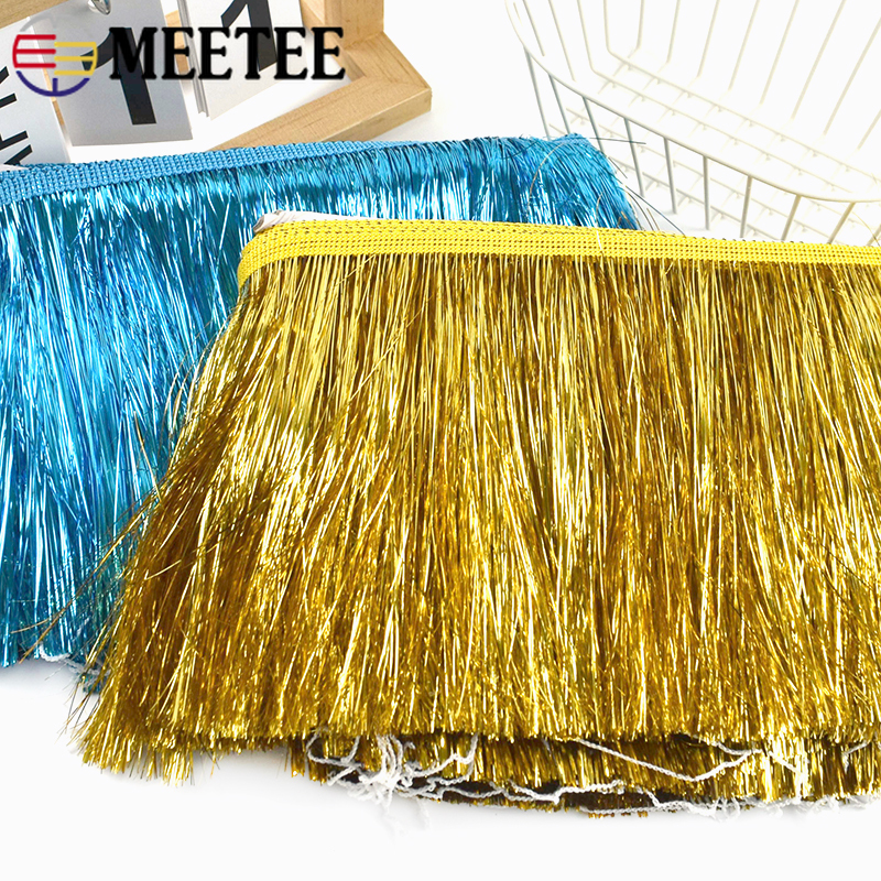 Fringe Ribbon Sewing - 10M 10/15/20cm Glanzende Metallic Kwast Franje