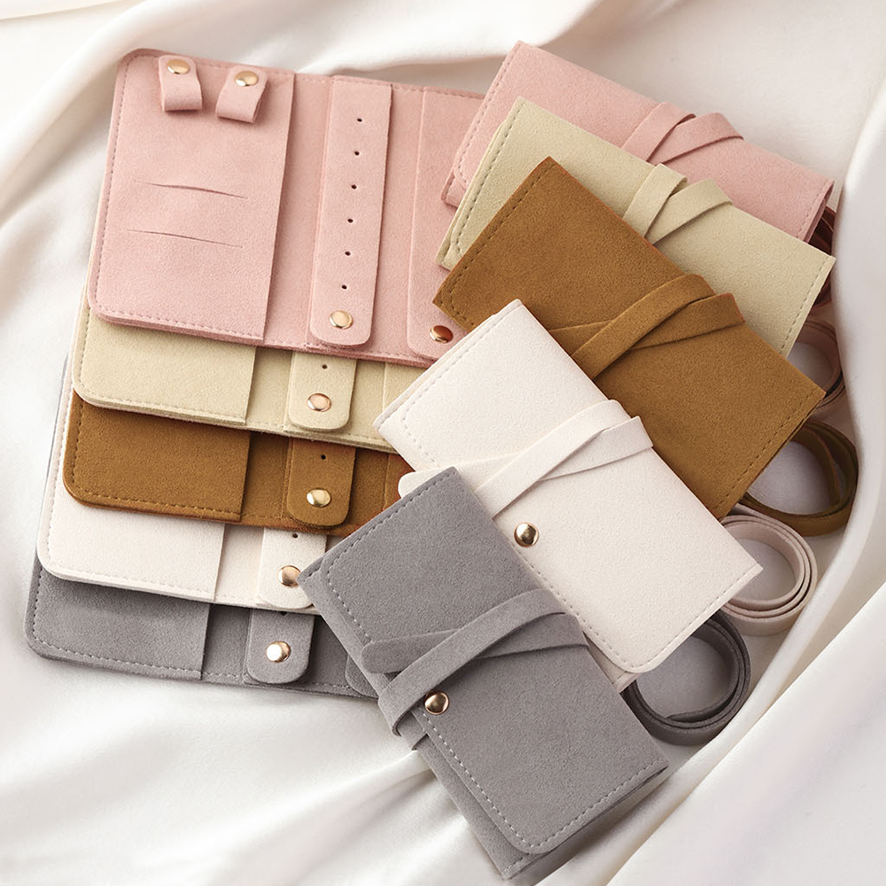 Velvet Ribbon Roll - Reizen Draagbare Sieraden Organisator Roll Opvouwbare