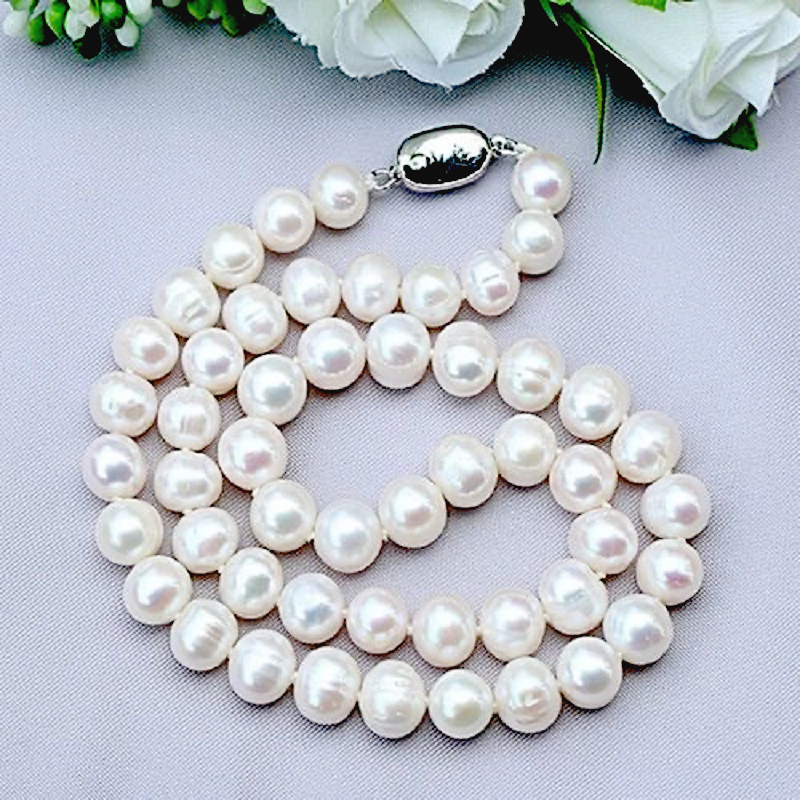 Pearl Trim Chain - 8-9 mm natuurlijke zoetwaterparel 925 sterling