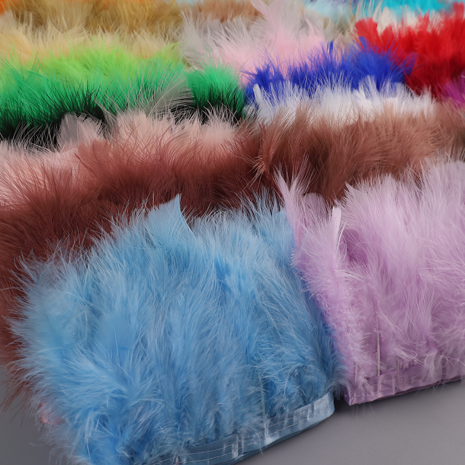 Feather Trim Marabou - 10-15Cm Kalkoenveren Trim Pluizige Maraboe Franje