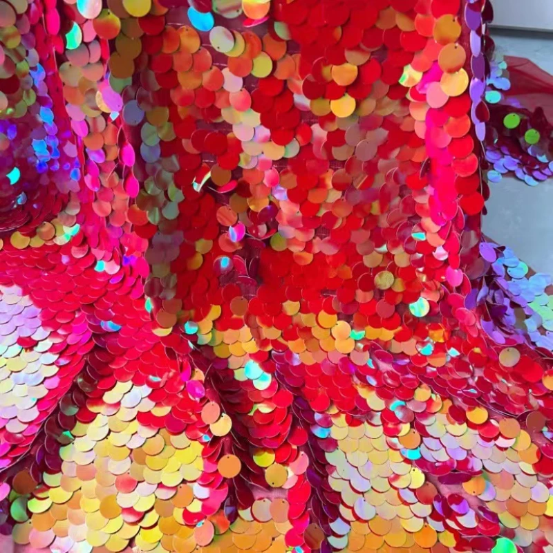 Crystal Mesh Fabric - Gecodeerde Kristallen Lovertjes Stof Voor Ceremoniële