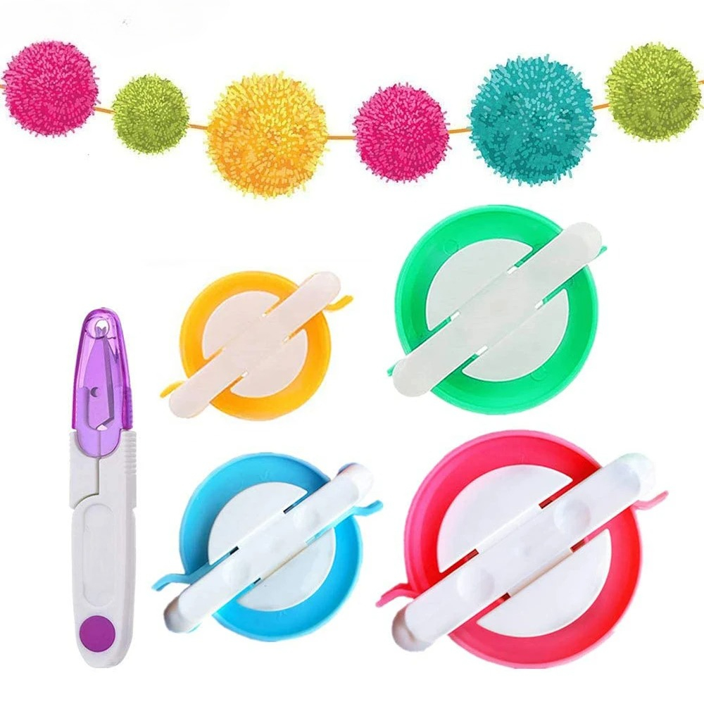 Pom Pom Maker Tool - 4-size Pom Pom Maker Kit met
