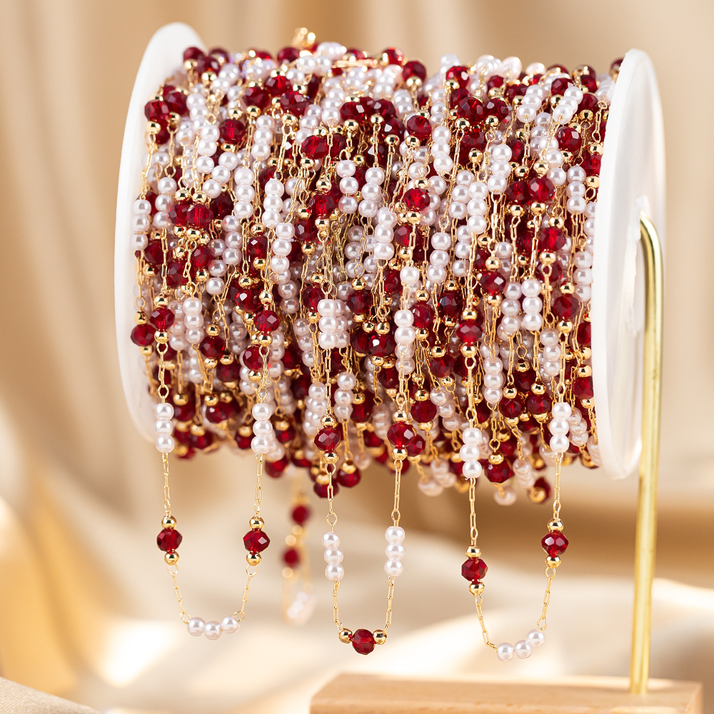 Pearl Trim Chain - 50 cm/100 cm Imitatie Parel Koperen