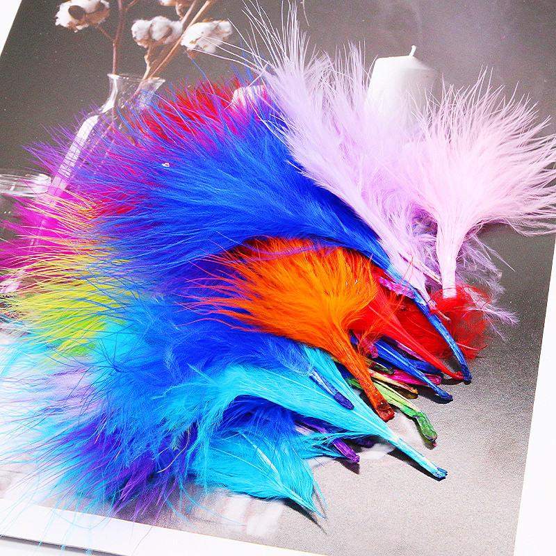 Feather Trim Marabou - 8-12Cm Gekleurde Plumas Natuurlijke Turkije Marabou