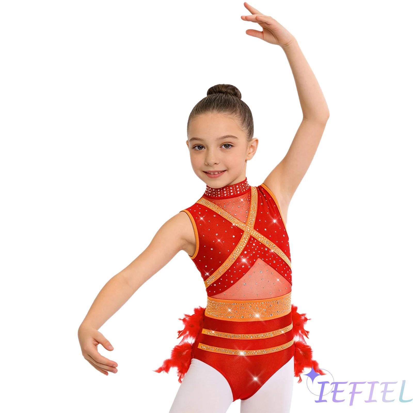Rhinestone Banding Trim - Kinderen Meisjes Latin Ballet Danskostuum Body