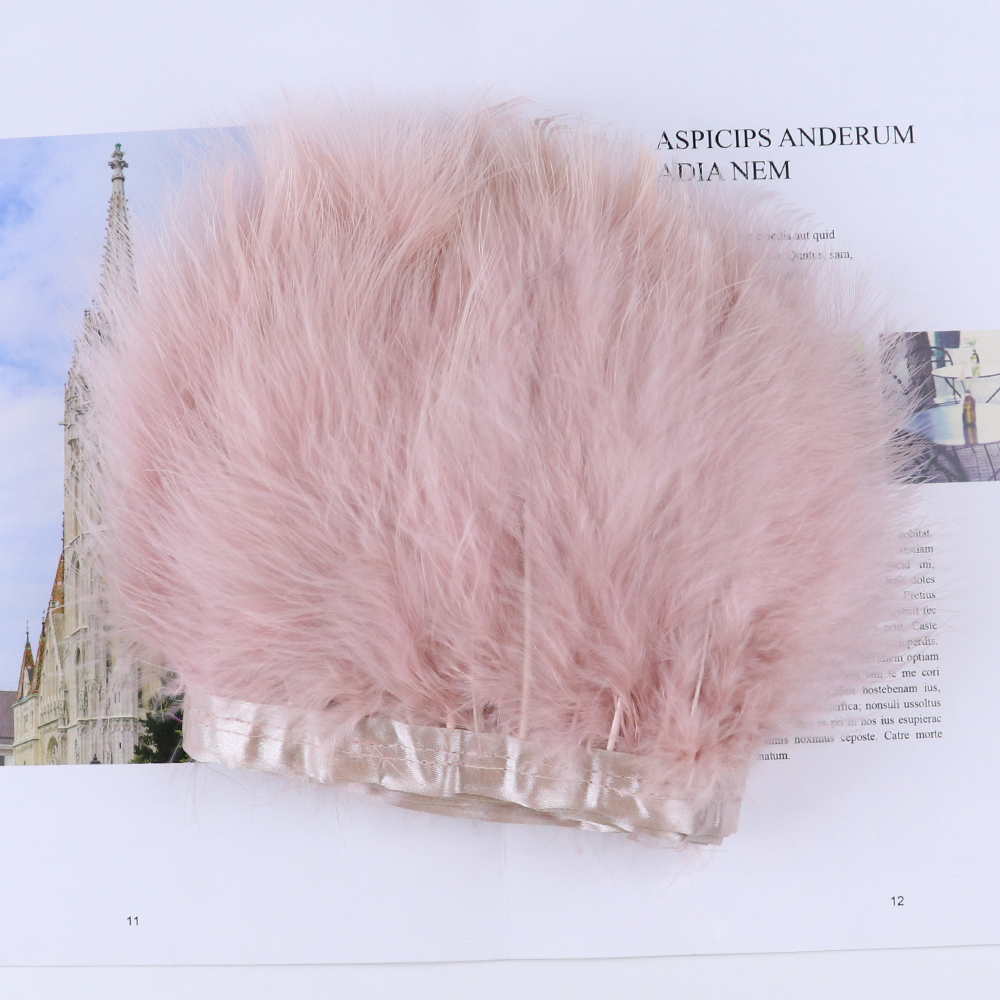 Feather Trim Marabou - 2M Pluizige Zachte Natuurlijke Kalkoenveer Satijnen