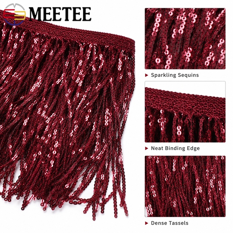 3/5Yards 20cm Pailletten Kwast - Fringe Ribbon Sewing recensie en prijs