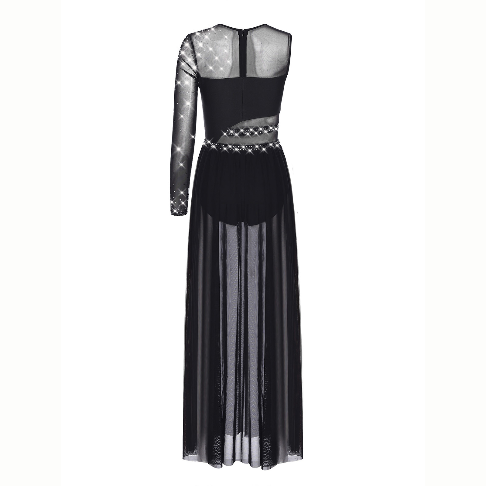 Dames Lyrisch Danskostuum Stra - Rhinestone Banding Trim recensie en prijs