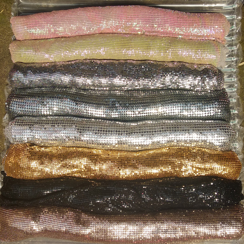 2019 Mode Stof Goud Zilver Met - Crystal Mesh Fabric recensie en prijs