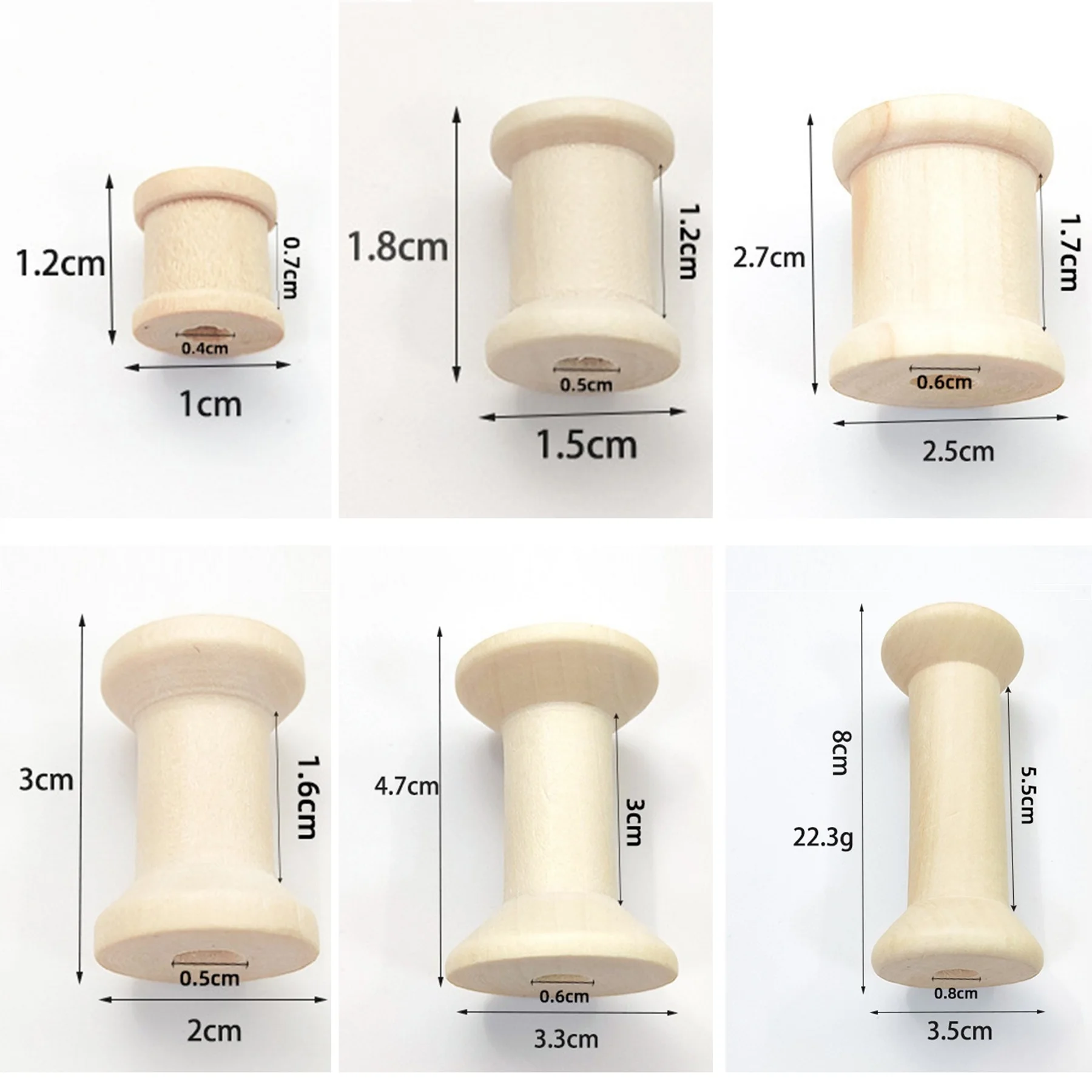 10/5 Stuks Mini Houten Klossen - Organza Ribbon Spool recensie en prijs