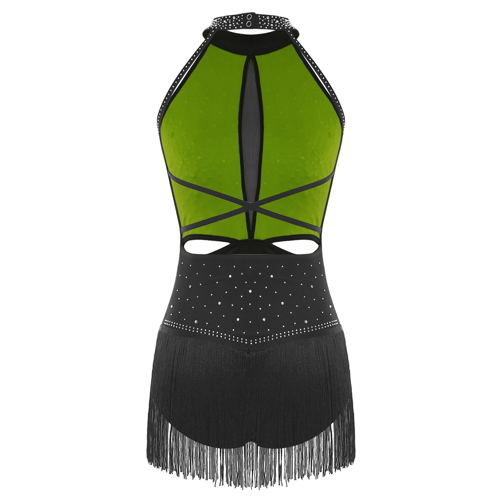 Vrouwen Dans Ritmische Jurken  - Rhinestone Banding Trim recensie en prijs