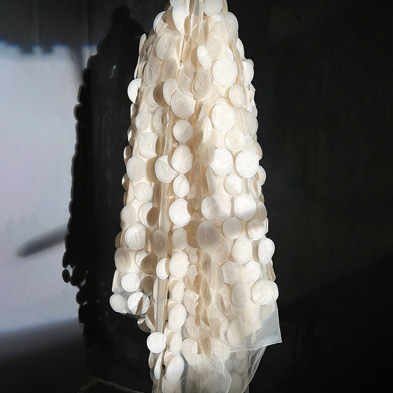 3D meerlaags cirkelvormig gesn - Crystal Mesh Fabric recensie en prijs