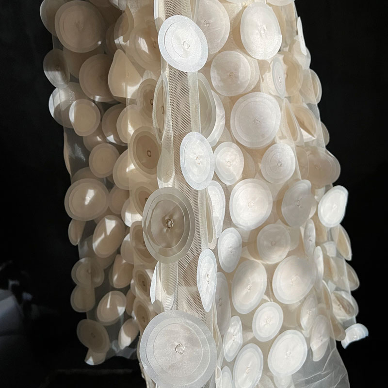 3D meerlaags cirkelvormig gesn - Crystal Mesh Fabric recensie en prijs