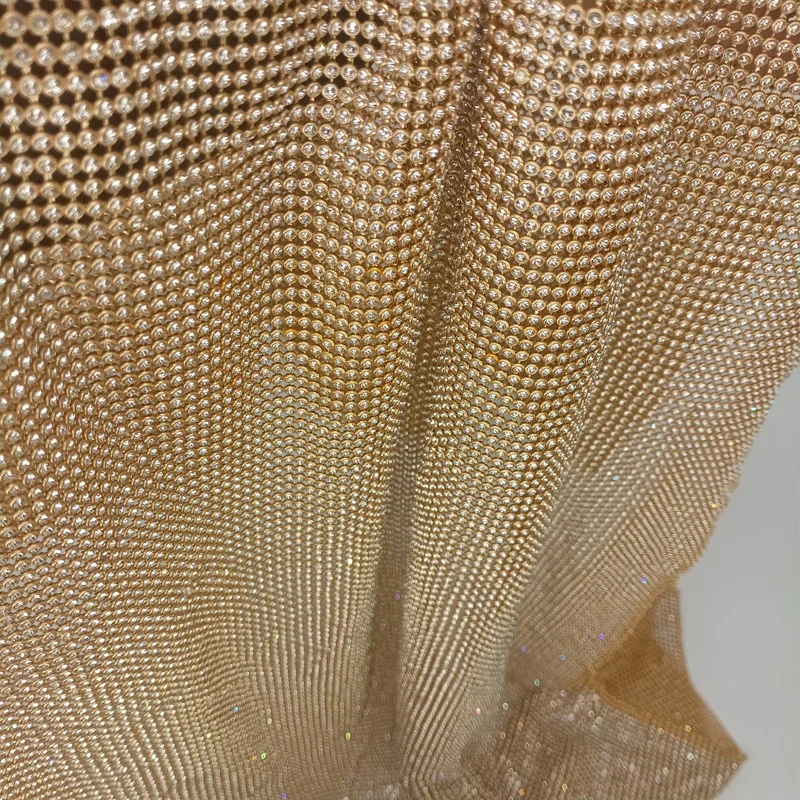 45x120 cm Sparkly Gold Base St - Crystal Mesh Fabric recensie en prijs