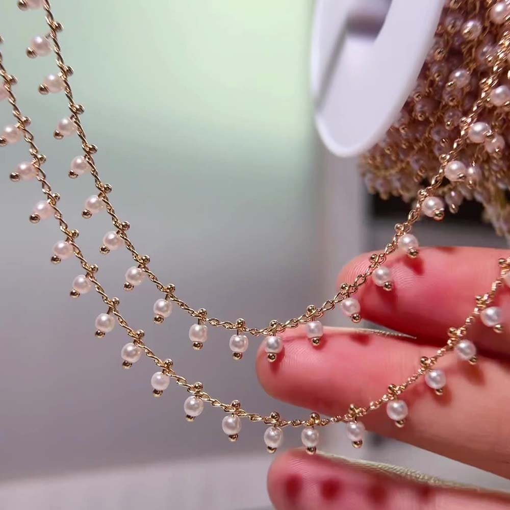 0.5M 1M Imitatie Parel Bal Cha - Pearl Trim Chain recensie en prijs