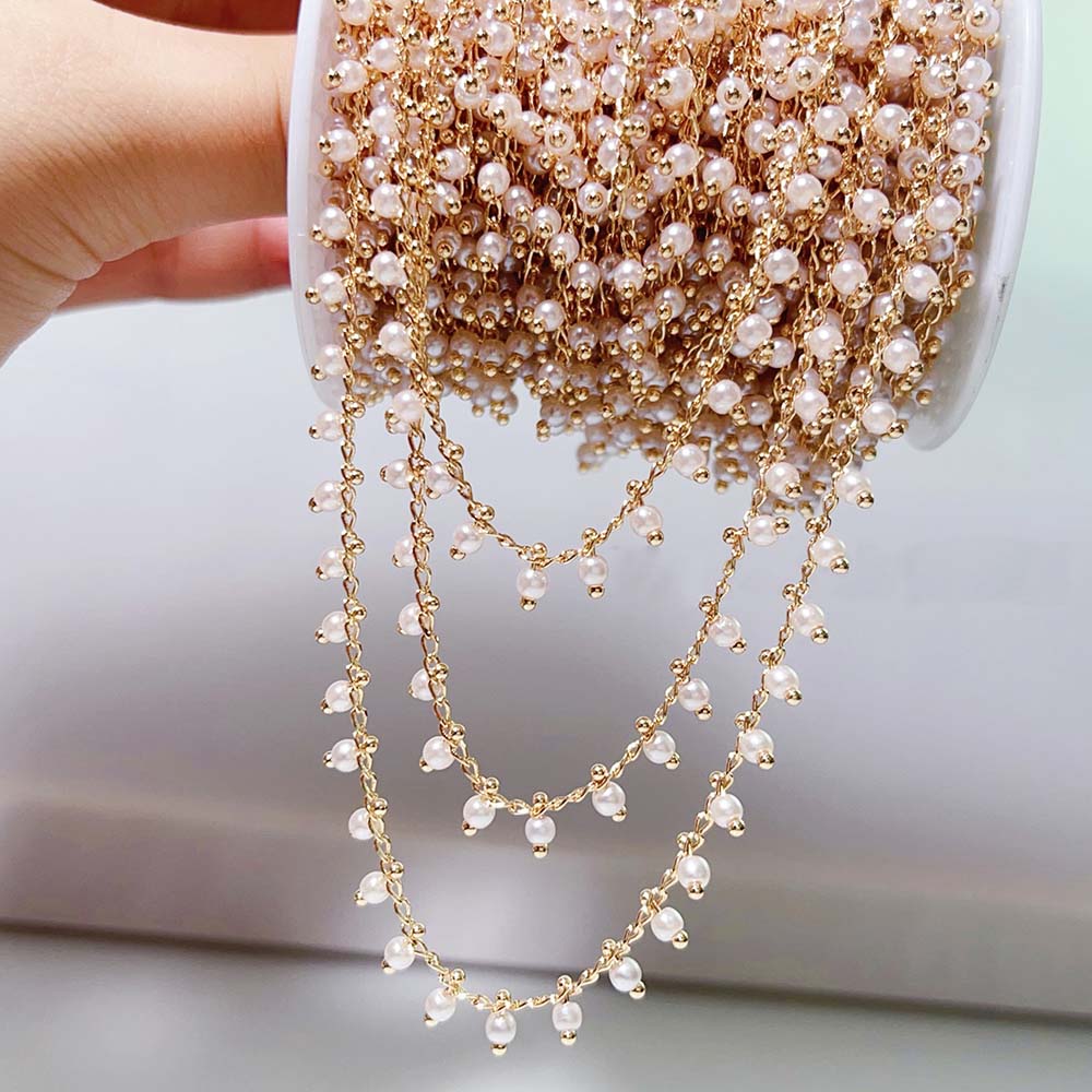 0.5M 1M Imitatie Parel Bal Cha - Pearl Trim Chain recensie en prijs
