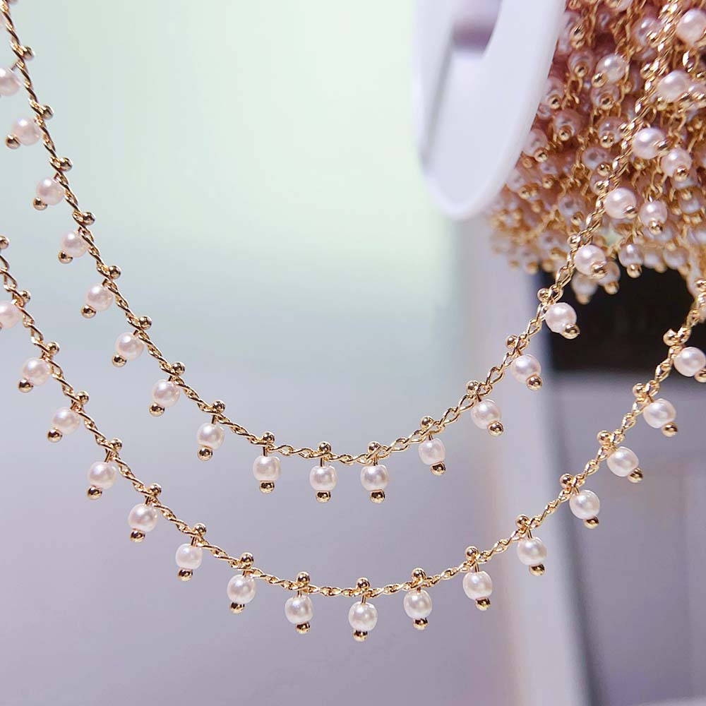 0.5M 1M Imitatie Parel Bal Cha - Pearl Trim Chain recensie en prijs