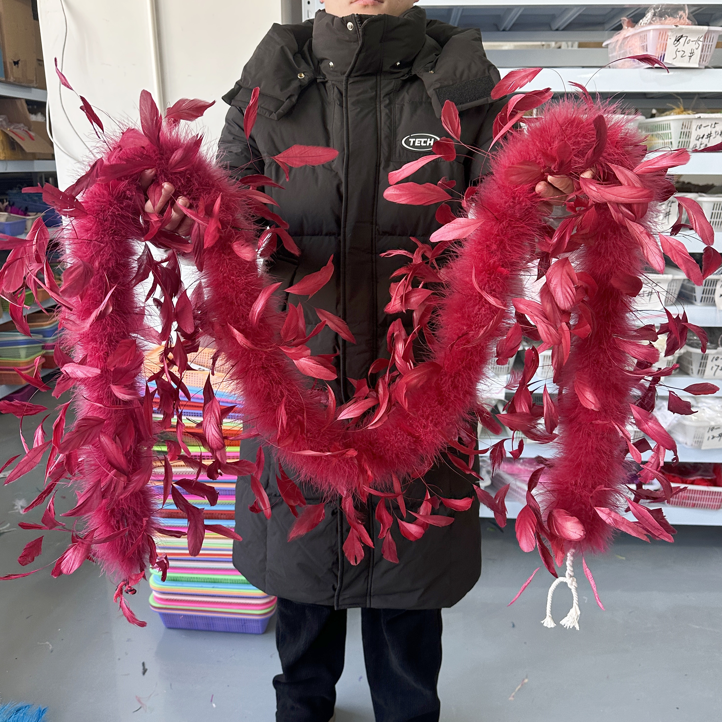 2 meter bordeaux Turkije Marab - Feather Trim Marabou recensie en prijs
