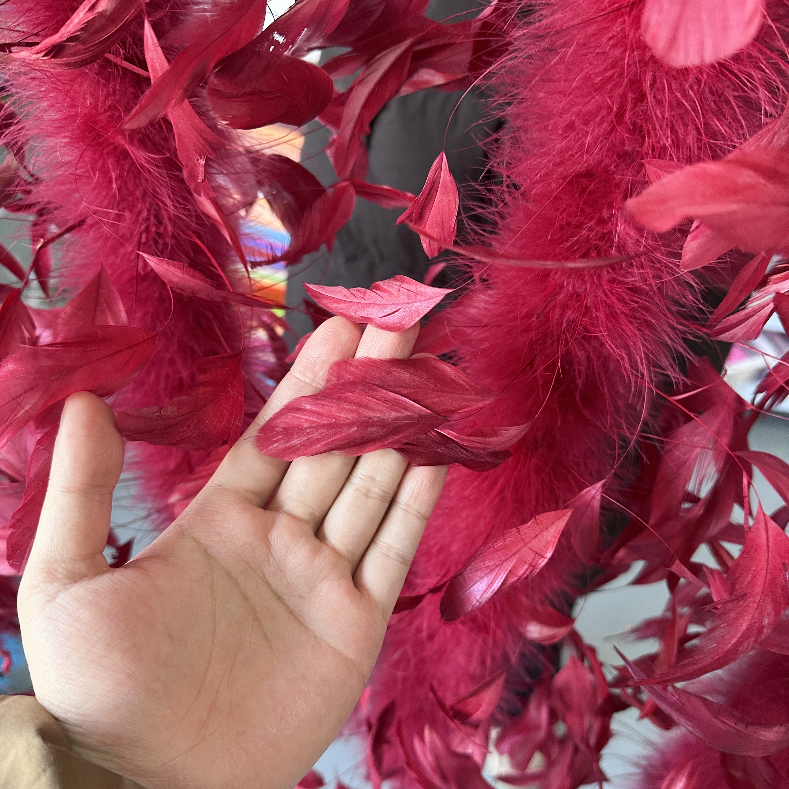2 meter bordeaux Turkije Marab - Feather Trim Marabou recensie en prijs