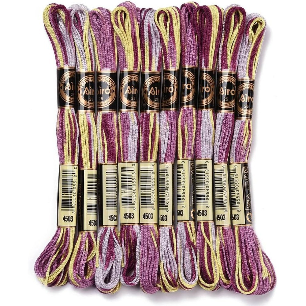 6-strengen paars bonte borduur - Embroidery Embellishments recensie en prijs