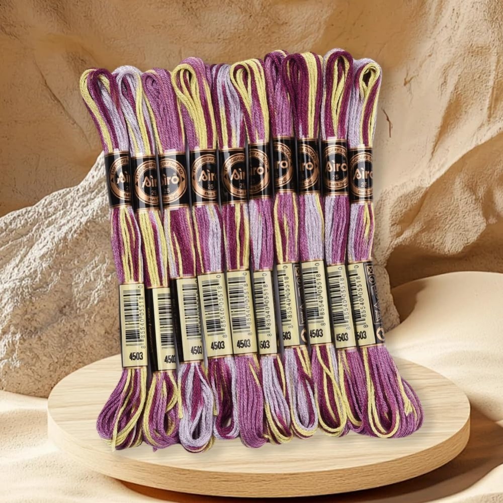 6-strengen paars bonte borduur - Embroidery Embellishments recensie en prijs