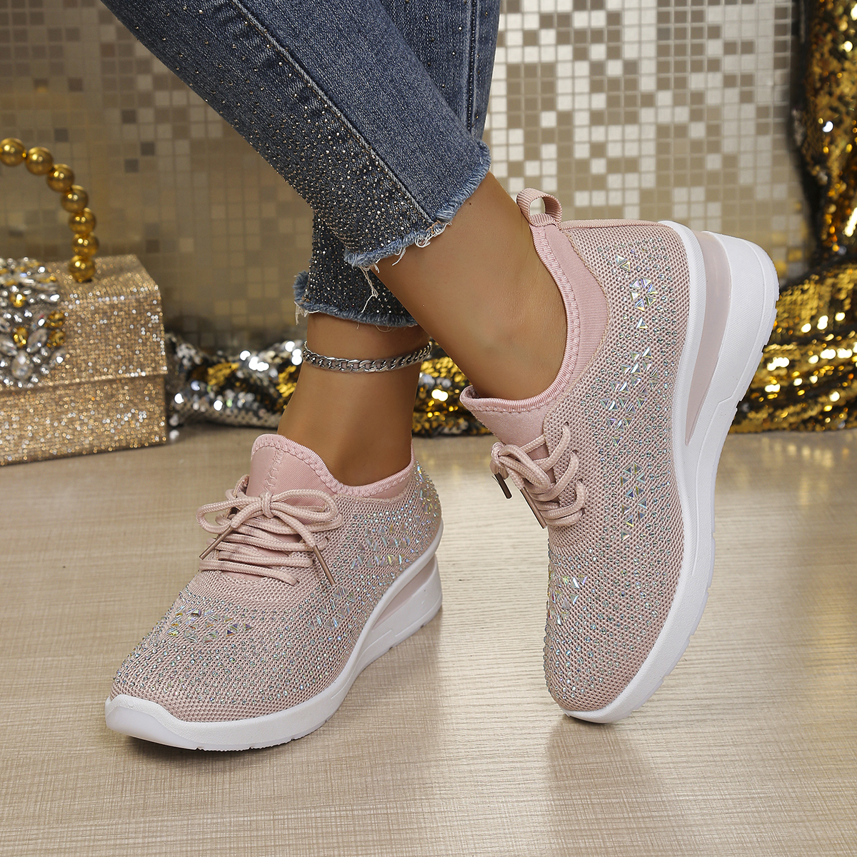 Glitter strass gebreide mesh-s - Crystal Mesh Fabric recensie en prijs