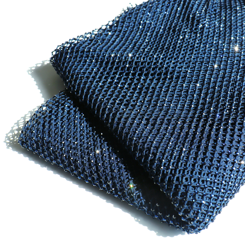 SS10 Steentjes Mesh Navy Kleur - Crystal Mesh Fabric recensie en prijs