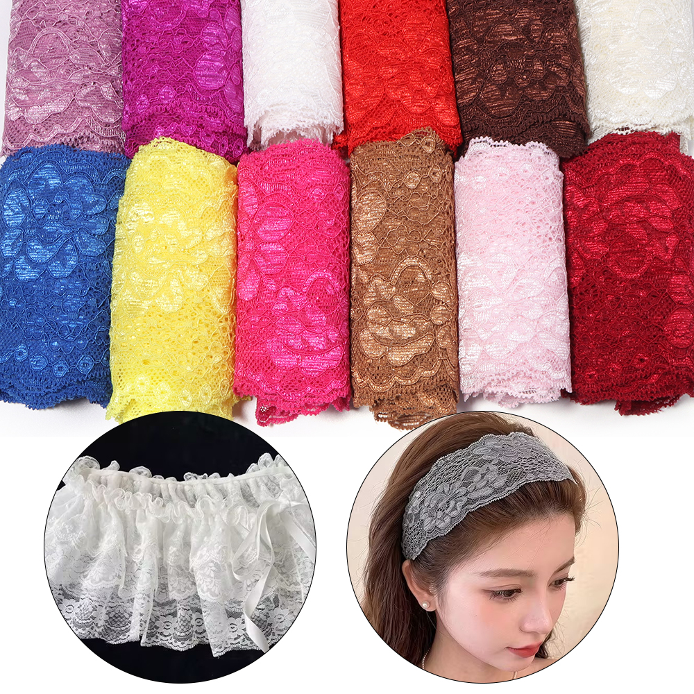 2 yards 8 cm kleurrijk elastis - Guipure Lace Panel recensie en prijs