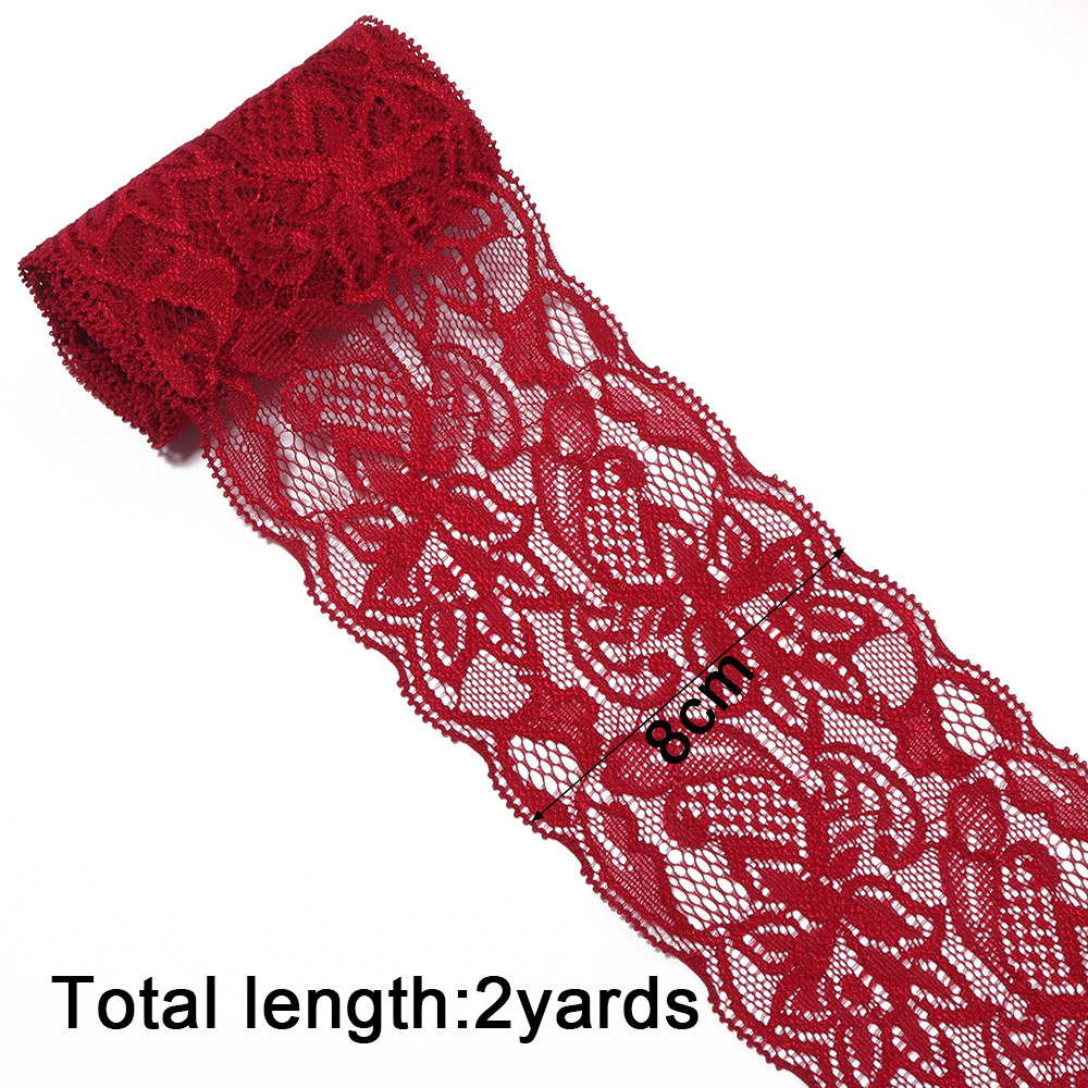 2 yards 8 cm kleurrijk elastis - Guipure Lace Panel recensie en prijs