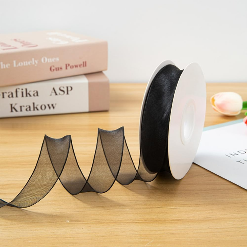 1 inch zwart organza lint bedr - Organza Ribbon Spool recensie en prijs
