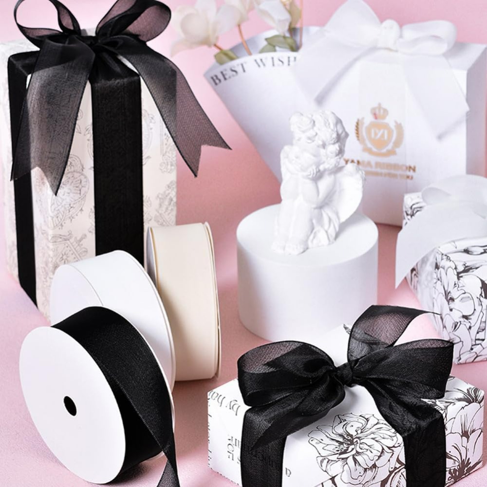 1 inch zwart organza lint bedr - Organza Ribbon Spool recensie en prijs