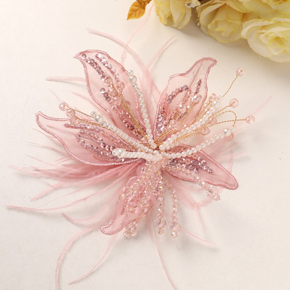 1PC Feather Pearl 3D Organza F - Applique Patch Flower recensie en prijs