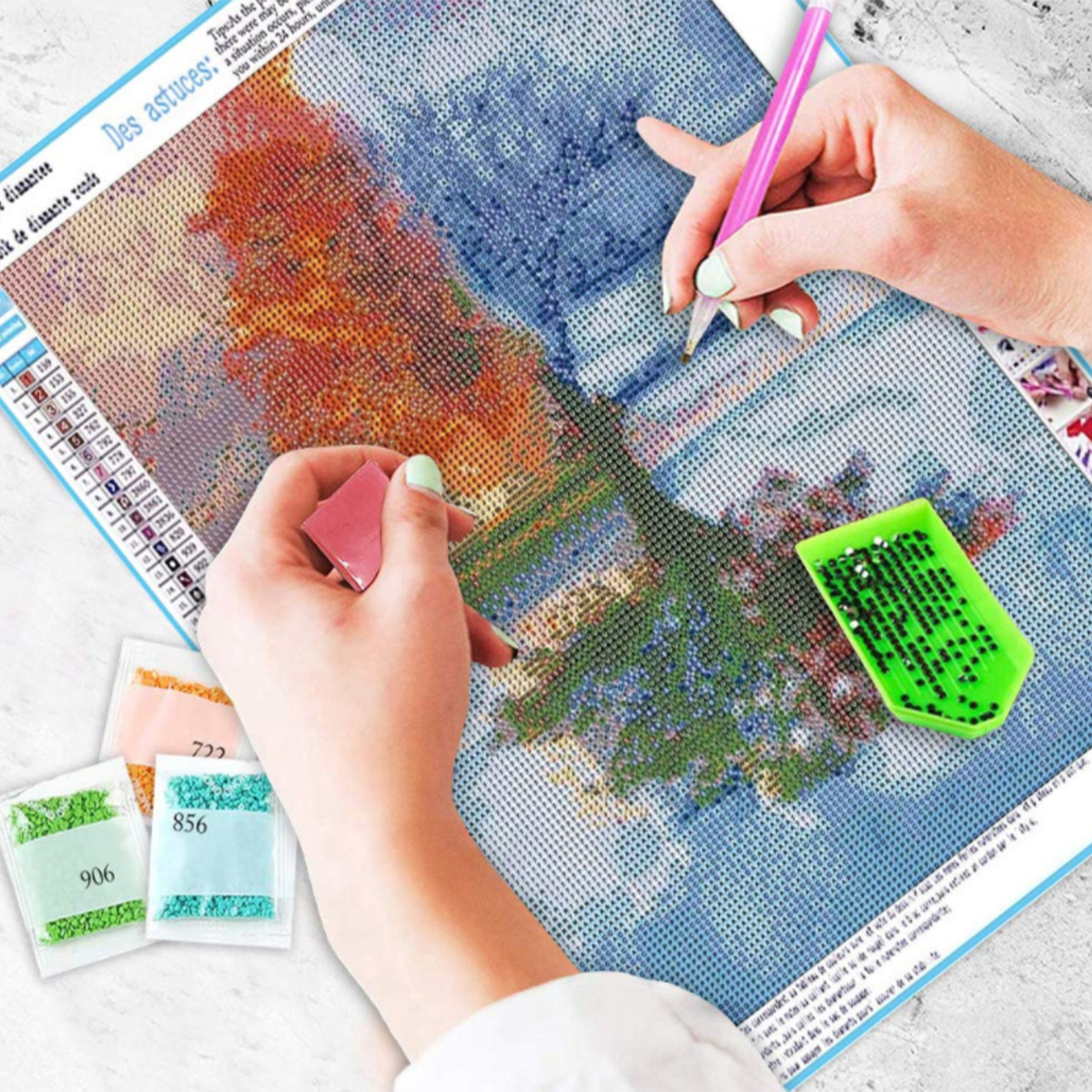 DIY Diamond schilderij ronde d - Embroidery Embellishments recensie en prijs