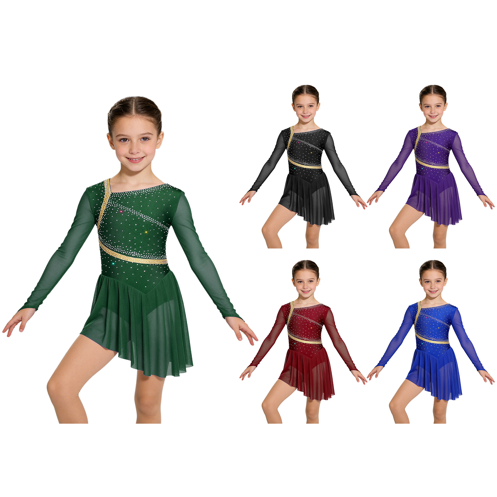 Kinderen Meisjes Kunstschaatse - Rhinestone Banding Trim recensie en prijs