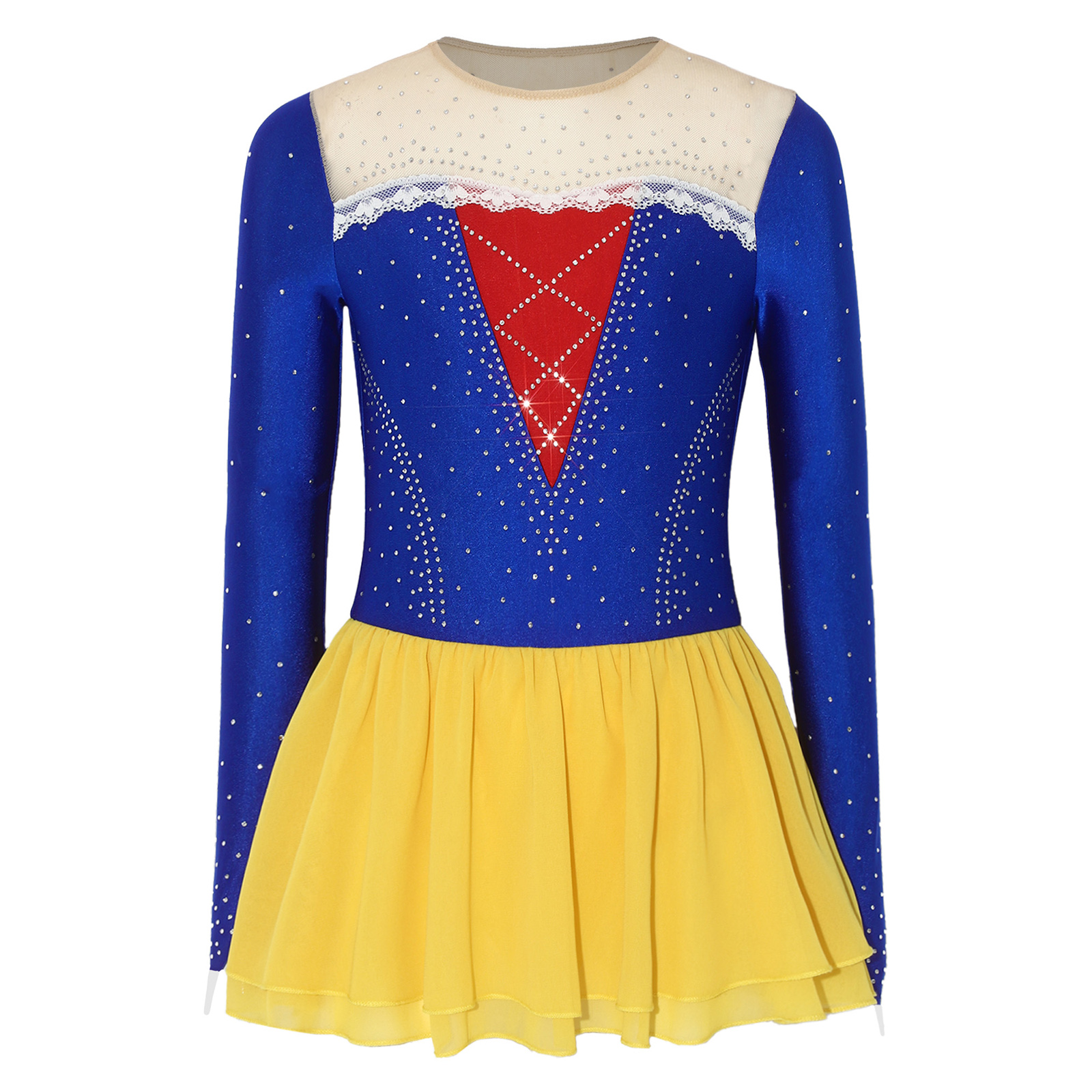 6-16Y Meisjes Prinses Dans Jur - Rhinestone Banding Trim recensie en prijs