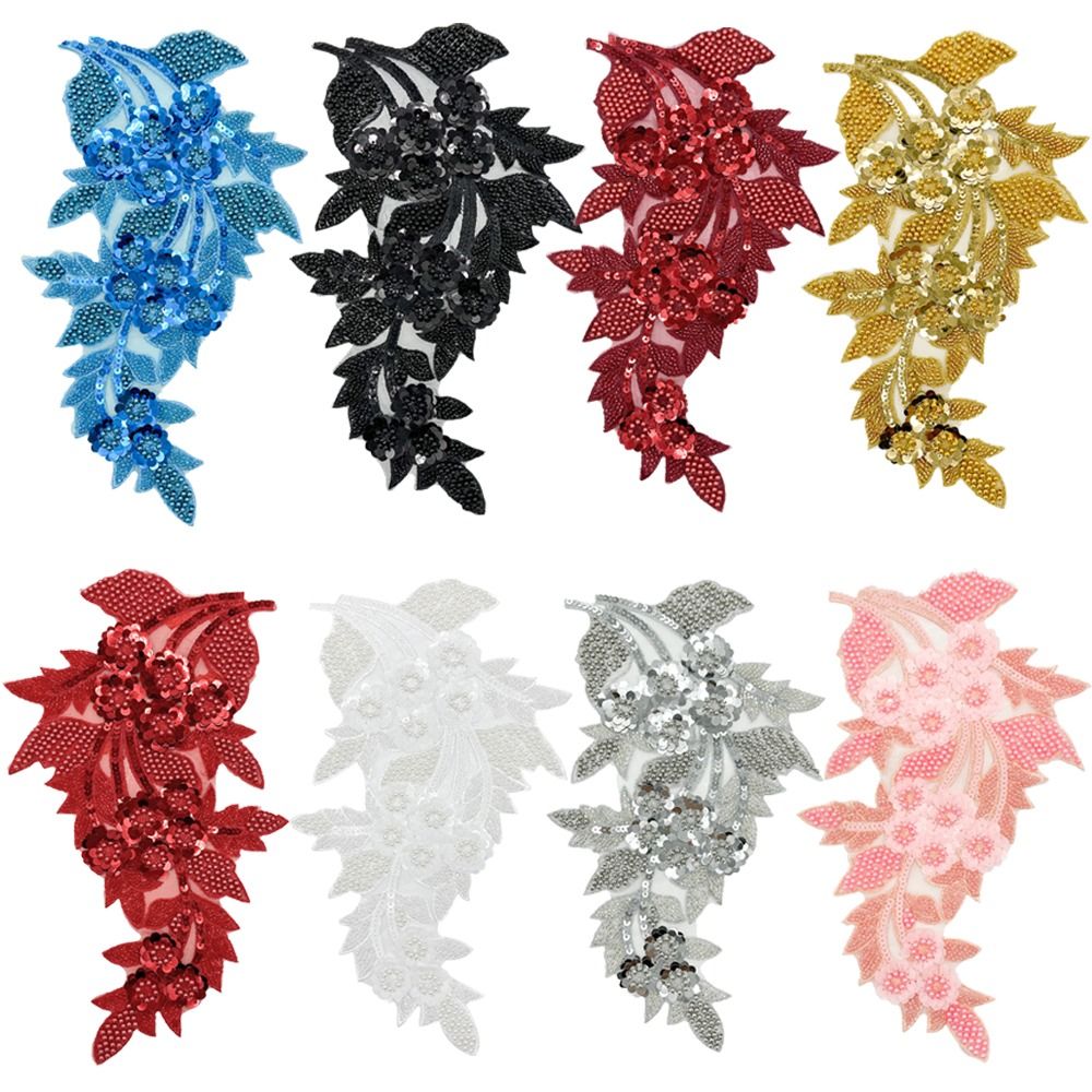 Mode 3D Pailletten Bloem Appli - Applique Patch Flower recensie en prijs